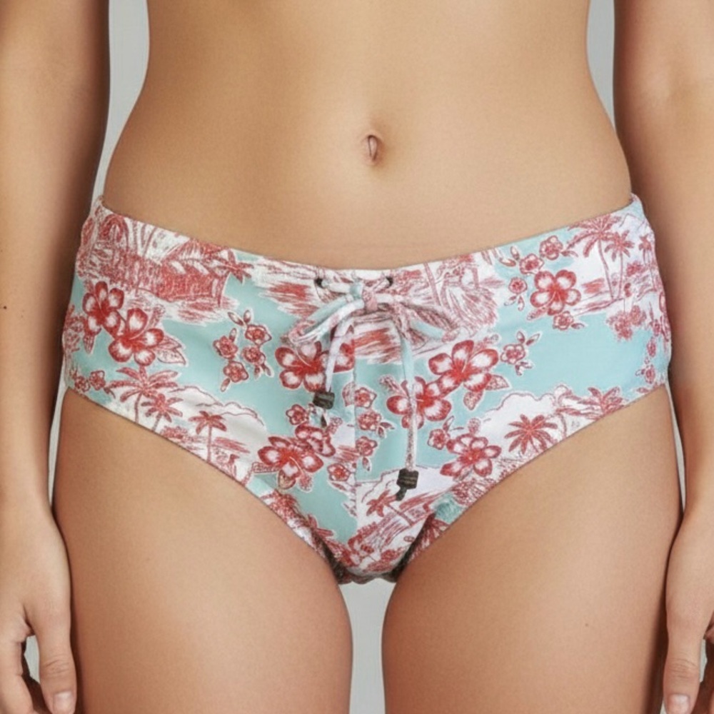 Vintage Y2K Pink Sands Hip Hugger Hipster Bikini Bottoms Size S